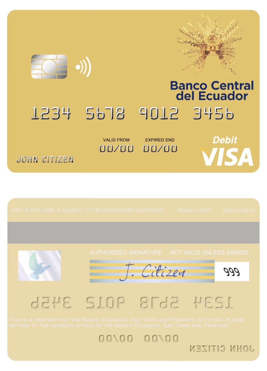 Sao Tome and Principe Banco Ecuador visa debit card